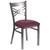 Flash Furniture XU-6FOB-CLR-BURV-GG Burgundy Vinyl Upholstered Seat Hercules Series Restaurant Chair