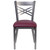 Flash Furniture XU-6FOB-CLR-BURV-GG Burgundy Vinyl Upholstered Seat Hercules Series Restaurant Chair