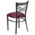 Flash Furniture XU-6FOB-CLR-BURV-GG Burgundy Vinyl Upholstered Seat Hercules Series Restaurant Chair