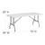 Flash Furniture RB-3072FH-GG 330 Lbs. Granite White Plastic Table Top Rectangular Folding Table