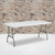 Flash Furniture RB-3072FH-GG 330 Lbs. Granite White Plastic Table Top Rectangular Folding Table