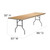 Flash Furniture XA-3096-BIRCH-M-GG 661 Lbs. Polyurethane Varnish Top Rectangular Heavy Duty Folding Banquet Table