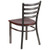 Flash Furniture XU-DG694BLAD-CLR-MAHW-GG Metal Ladder Back .62" Thick Mahogany Finish Plywood Seat Hercules Series Restaurant Chair