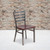Flash Furniture XU-DG694BLAD-CLR-MAHW-GG Metal Ladder Back .62" Thick Mahogany Finish Plywood Seat Hercules Series Restaurant Chair