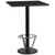 Flash Furniture XU-BLKTB-3030-TR18B-3CFR-GG Black Square Laminate Top PVC T-Mold Edge Table