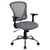 Flash Furniture H-8369F-GY-GG 250 Lb. Gray Fabric Nylon Arms Swivel Task/Office Chair