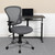 Flash Furniture H-8369F-GY-GG 250 Lb. Gray Fabric Nylon Arms Swivel Task/Office Chair