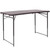 Flash Furniture DAD-LF-122Z-GG 220 Lbs. Brown Wood Grain Plastic Top Rectangular Folding Table