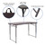 Flash Furniture DAD-LF-122Z-GG 220 Lbs. Brown Wood Grain Plastic Top Rectangular Folding Table