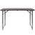 Flash Furniture DAD-LF-122Z-GG 220 Lbs. Brown Wood Grain Plastic Top Rectangular Folding Table