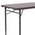 Flash Furniture DAD-LF-122Z-GG 220 Lbs. Brown Wood Grain Plastic Top Rectangular Folding Table