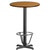 Flash Furniture XU-RD-24-NATTB-T2222B-3CFR-GG Natural Laminate Round Top PVC T-Mold Edge Table