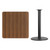 Flash Furniture XU-WALTB-3636-TR24B-GG Walnut Laminate Square Top PVC T-Mold Edge Table
