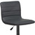 Flash Furniture CH-92023-1-GY-GG 17-5/8" Dia. Swivel Bar Stool Modern Gray Vinyl Adjustable With Back And Chrome Pedestal Base