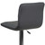 Flash Furniture CH-92023-1-GY-GG 17-5/8" Dia. Swivel Bar Stool Modern Gray Vinyl Adjustable With Back And Chrome Pedestal Base