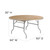 Flash Furniture XA-60-BIRCH-M-GG 661 Lbs. Polyurethane Varnish Top Round Heavy Duty Folding Banquet Table