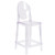 Flash Furniture OW-GHOSTBACK-24-GG Transparent Crystal Molded Polycarbonate Oval Back Ghost Counter Stool
