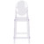 Flash Furniture OW-GHOSTBACK-24-GG Transparent Crystal Molded Polycarbonate Oval Back Ghost Counter Stool