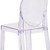 Flash Furniture OW-GHOSTBACK-24-GG Transparent Crystal Molded Polycarbonate Oval Back Ghost Counter Stool