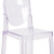 Flash Furniture OW-GHOSTBACK-24-GG Transparent Crystal Molded Polycarbonate Oval Back Ghost Counter Stool