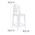 Flash Furniture OW-GHOSTBACK-24-GG Transparent Crystal Molded Polycarbonate Oval Back Ghost Counter Stool