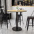 Flash Furniture XU-RD-42-NATTB-TR24B-GG Natural Laminate Round Top PVC T-Mold Edge Table
