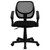 Flash Furniture WA-3074-BK-A-GG 250 Lb. Black Fabric Nylon Arms Swivel Task/Computer Chair
