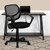 Flash Furniture WA-3074-BK-A-GG 250 Lb. Black Fabric Nylon Arms Swivel Task/Computer Chair