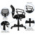 Flash Furniture WA-3074-BK-A-GG 250 Lb. Black Fabric Nylon Arms Swivel Task/Computer Chair