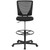 Flash Furniture GO-2100-GG 250 Lb. Black Mid-Back Design Ergonomic Swivel Drafting Stool