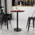 Flash Furniture XU-RD-30-MAHTB-TR18B-GG Mahogany Laminate Round Top PVC T-Mold Edge Table
