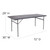 Flash Furniture DAD-LF-183Z-DG-GG 220 Lbs. Dark Gray Plastic Top Rectangular Folding Table