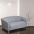 Flash Furniture 111-2-GY-GG Gray LeatherSoft with Cherry Stained Wood Feet Hercules Imperial Series Reception Loveseat