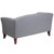 Flash Furniture 111-2-GY-GG Gray LeatherSoft with Cherry Stained Wood Feet Hercules Imperial Series Reception Loveseat