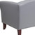 Flash Furniture 111-2-GY-GG Gray LeatherSoft with Cherry Stained Wood Feet Hercules Imperial Series Reception Loveseat