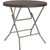 Flash Furniture DAD-FT-80R-GG 220 Lbs. Brown Table Top With Rattan Pattern Round Folding Table