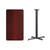 Flash Furniture XU-MAHTB-2442-T2230B-GG Mahogany Laminate Rectangular Plastic Top PVC T-Mold Edge Table