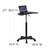 Flash Furniture NAN-JN-2792-GG 25" W x 13" D Mobile Half Moon Black Laminate Laptop Computer Desk