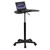 Flash Furniture NAN-JN-2792-GG 25" W x 13" D Mobile Half Moon Black Laminate Laptop Computer Desk