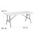 Flash Furniture DAD-YCZ-183Z-GG 330 Lbs. Granite White Plastic Table Top Rectangular Folding Table