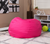 Flash Furniture DG-BEAN-LARGE-SOLID-HTPK-GG Hot Pink Cotton Twill Oversized Bean Bag Chair