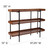 Flash Furniture JN-2542B3-GG 47.25" W x 13" D x 35" H Black Powder Coated Metal Frame Finish Mayfair Storage Shelf