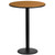 Flash Furniture XU-RD-24-NATTB-TR18B-GG Natural Laminate Round Top PVC T-Mold Edge Table