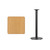 Flash Furniture XU-NATTB-2424-TR18B-GG Natural Laminate Square Plastic Top PVC T-Mold Edge Table