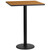 Flash Furniture XU-NATTB-2424-TR18B-GG Natural Laminate Square Plastic Top PVC T-Mold Edge Table