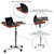 Flash Furniture NAN-JN-2762-GG 29.25" W x 17.5" D x 38.5" H Cherry Laminate Finish Top Mobile Laptop Computer Table/Desk
