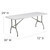 Flash Furniture DAD-YCZ-183B-GW-GG 330 Lbs. Granite White Plastic Table Top Rectangular Folding Table