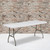 Flash Furniture DAD-YCZ-183B-GW-GG 330 Lbs. Granite White Plastic Table Top Rectangular Folding Table