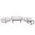 Flash Furniture ZB-REGAL-810-SET-WH-GG White LeatherSoft With Integrated Stainless Steel Legs Hercules Regal Series Reception Set