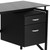 Flash Furniture NAN-WK-036-GG 46" W x 22.5" D x 30" H Black Tempered Glass Top Computer Desk
